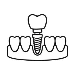 Dental implants tooth icon